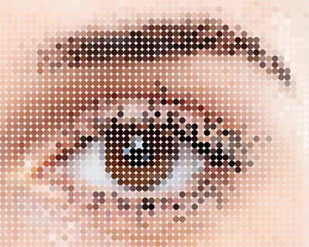 Form of a human eye Stock Illustration