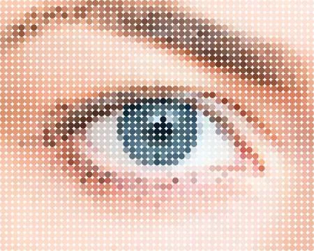 Form of a human eye Stock Illustration