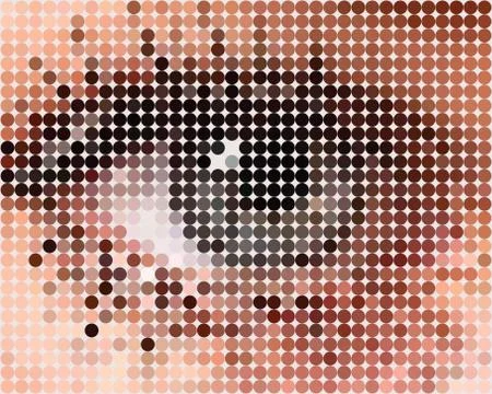 Form of a human eye Stock Illustration