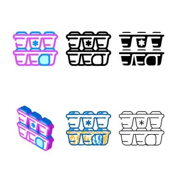 Form for ice bartender color mix icon vector Stock Illustration
