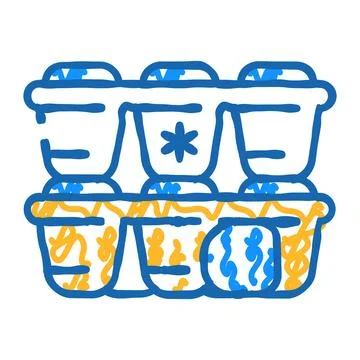 Form for ice bartender icon doodle illustration Illustrazione stock