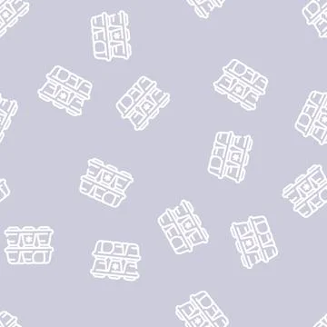 Form for ice bartender line vector seamless pattern Stock Illustration