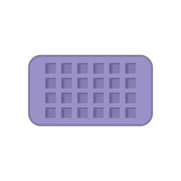 Form ice cube tray icon flat vector. Kitchen container イラスト素材