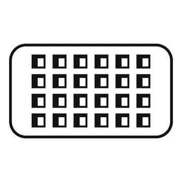 Form ice cube tray icon simple . Kitchen container Stock Illustration