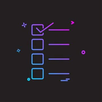 Form icon design vector Illustrazione stock