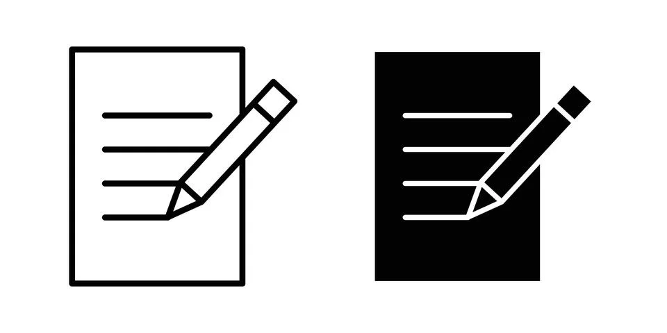 Form icon symbol  illustration bundle in black colour Illustrazione stock
