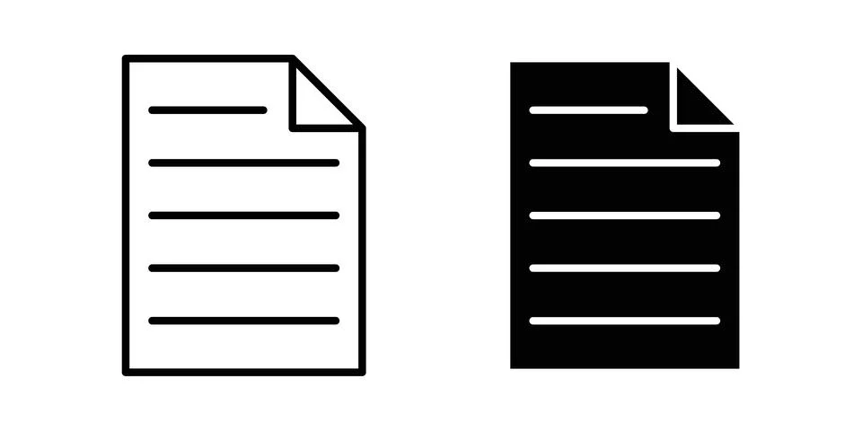 Form icon thin line and clipart style vector set Illustrazione stock