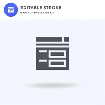 Form icon vector, filled flat sign, solid pictogram isolated on white, logo i Stock Illustration