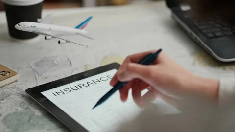 Form, Insurer Conducts presentation of the contract In the office of the ins Stock Footage 237604371