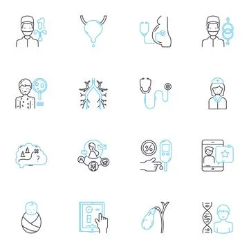 Form linear icons set. Input, Layout, Template, Design, Shape, Structure Illustrazione stock