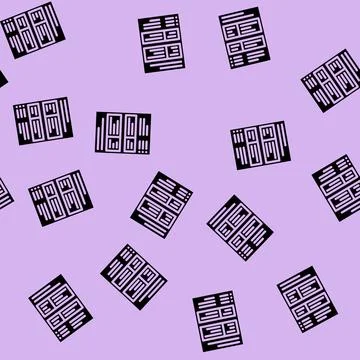 Form list glyph vector seamless pattern Stockillustratie