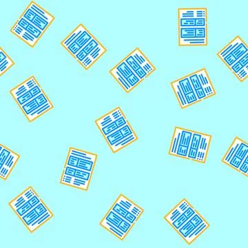 Form list vector seamless pattern Illustrazione stock