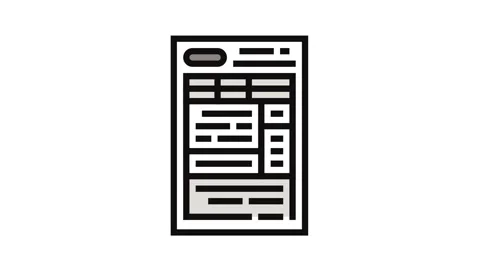 Form paper document color icon animation Stock Footage 326099944