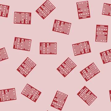 Form paper document glyph vector seamless pattern Stock Illustration