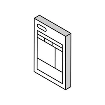 Form paper document isometric icon vector illustration Illustrazione stock