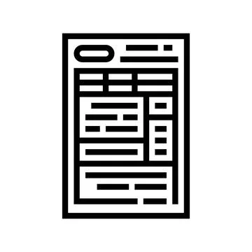 Form paper document line icon vector illustration Stock Illustration