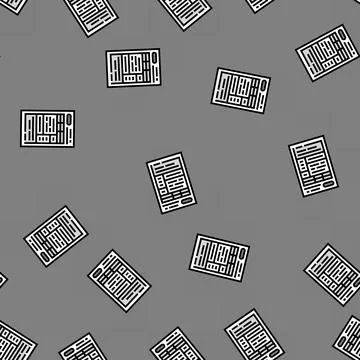 Form paper document vector seamless pattern Stock Illustration