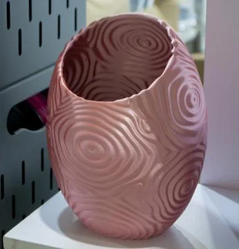 Form printed 3D printer plastic Art shape made using 3D printing from filament Stock Photos