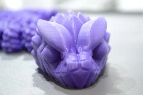 Form printed 3D printer plastic Art shape made using 3D printing from filament Stock Photos