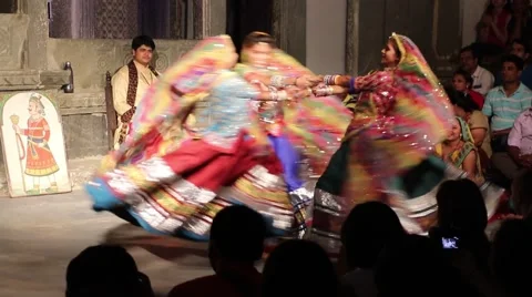 A Form of Rajasthani Dance Stock-Footage 54661816