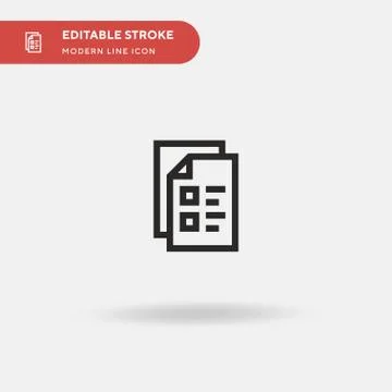 Form Simple vector icon. Illustration symbol design template for web mobile U Illustrazione stock