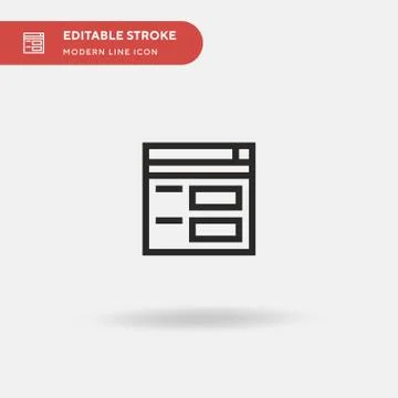 Form Simple vector icon. Illustration symbol design template for web mobile U Illustrazione stock