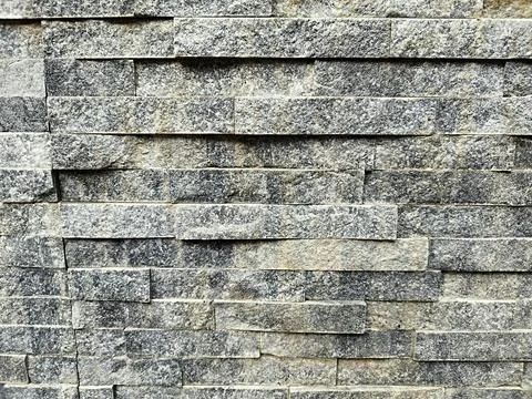 A form of stacked stone wall cladding 스톡 사진