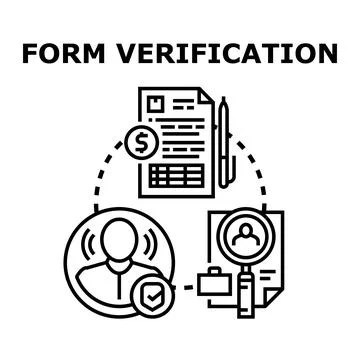 Form verification process with personal data security audit Stock Illustration