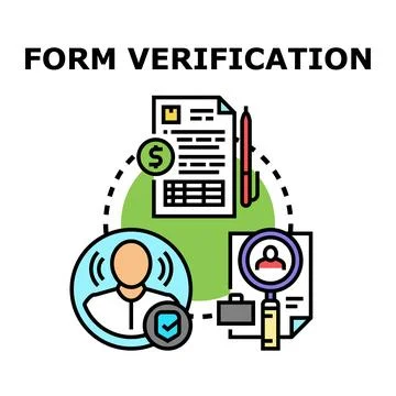 Form verification process with personal data security audit Stock Illustration