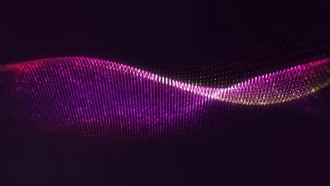 Form Wave Binary Glow Loop 4K Stock-Footage 244327764
