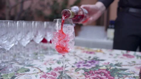 Formal Bartender Pouring Campari Stock Footage 250044858