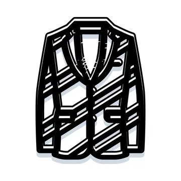 Formal blazer jacket with striped pattern design Illustrazione stock