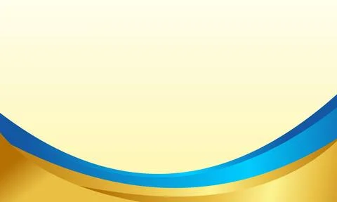 Formal Certificate Frame Background with Blue Wave and Elegant Gold Curve B.. Stock Illustration
