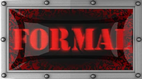 Formal on led 動画素材 8718140