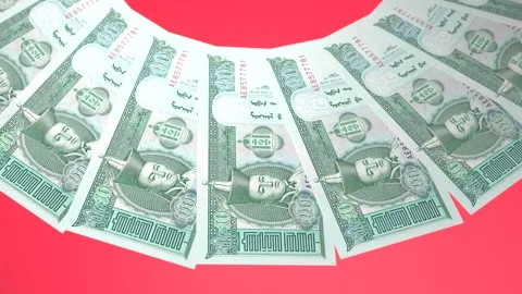Formal Looping Design 10 Tugrik Curency of Mongolia Stock Footage 306827981