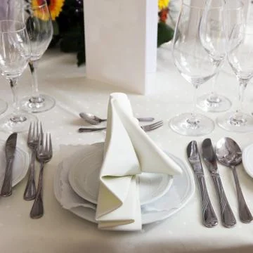Formal ltable setting Foto stock