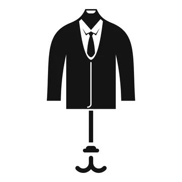 Formal suit jacket display on a mannequin icon Stock Illustration