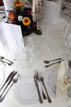 Formal table setting Foto stock