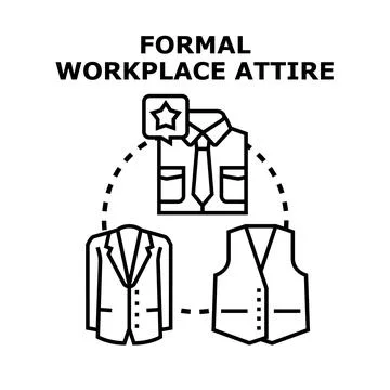 Formal workplace attire concept representing professional business dress code Stock Illustration