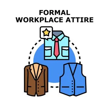 Formal workplace attire concept representing professional business dress code Stock Illustration