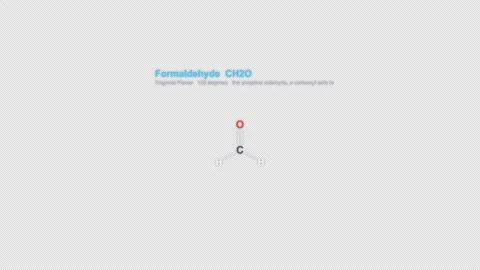 Formaldehyde CH2O Lewis Structure Animation Labeled Alpha 4K 動画素材 339310775