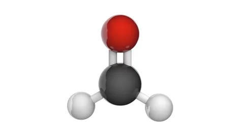 Formaldehyde. Formula H2CO. Seamless loop. Video stock 152513853