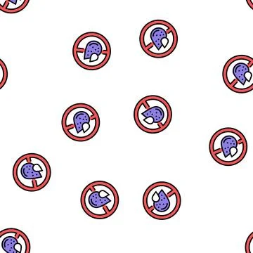 Formaldehyde free keratin vector seamless pattern Stock Illustration