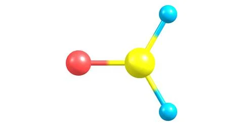 Formaldehyde molecular structure isolated on white Stock Illustration