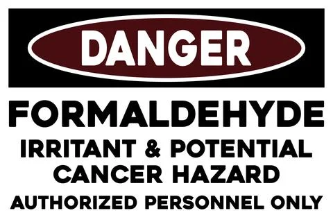 Formaldehyde warning sign Stock Illustration