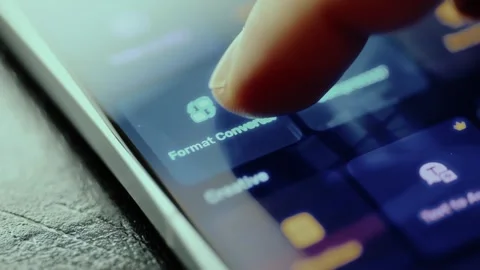 Format Converter app icon for editing videos Stock Footage 326945355