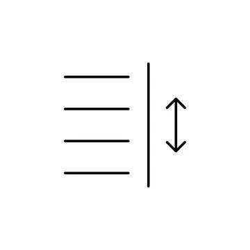 Format, height, line, spacing icon. Element of text and sign for mobile conce Stock Illustration