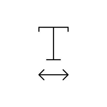 Format, height, line, text icon. Element of text and sign for mobile concept  Illustrazione stock