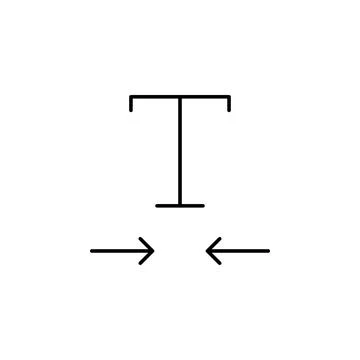 Format, horizontal, scale, text icon. Element of text and sign for mobile con Stock Illustration