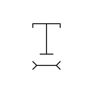 Format, horizontal, scale, text icon. Element of text and sign for mobile con Stock Illustration